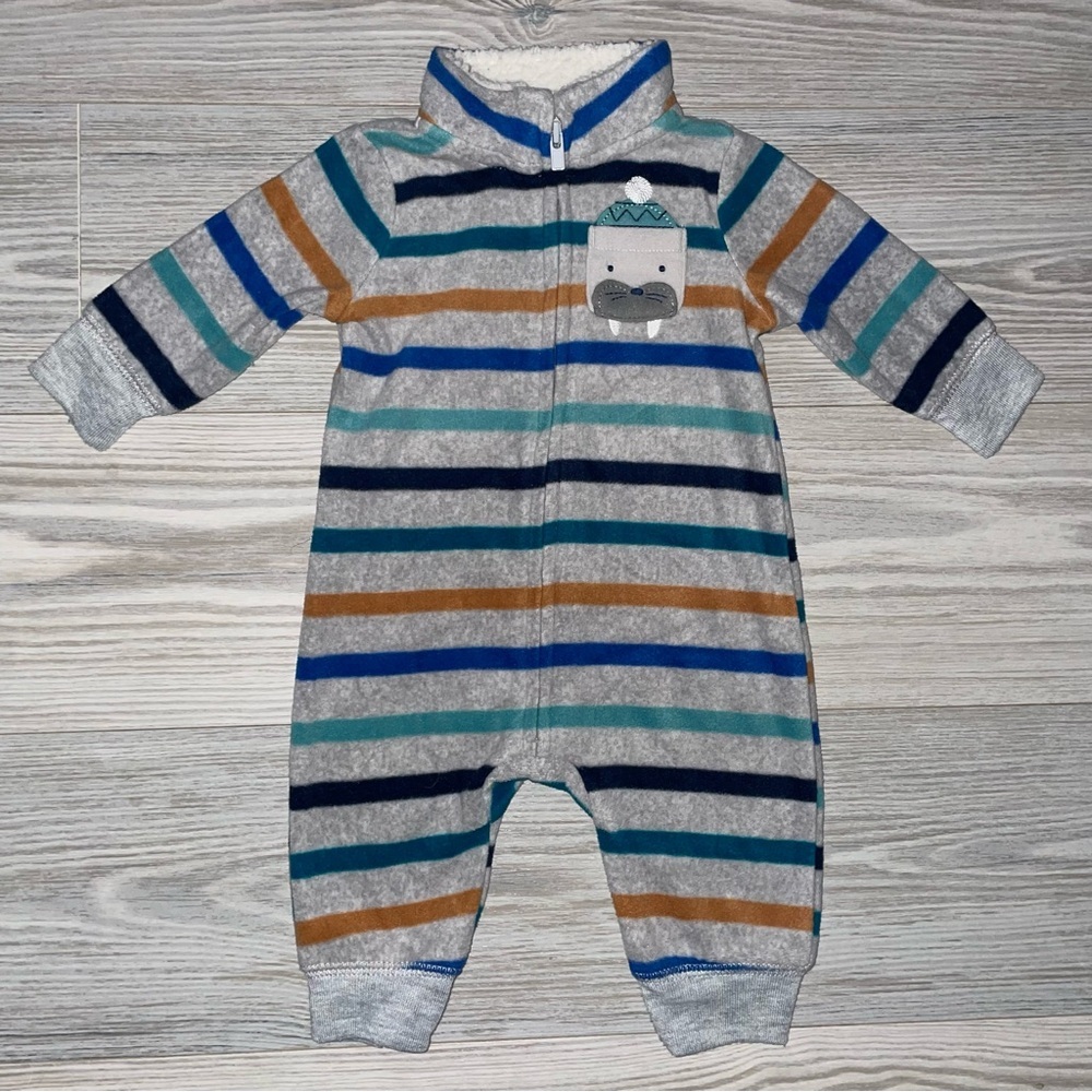 Carter’s Baby Boys 3-Month Fleece One-Piece Outfit